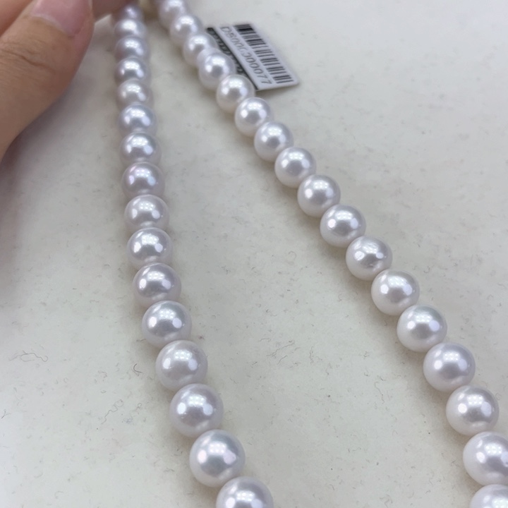淡水珍珠颈饰银S925镶嵌9-10极光高品