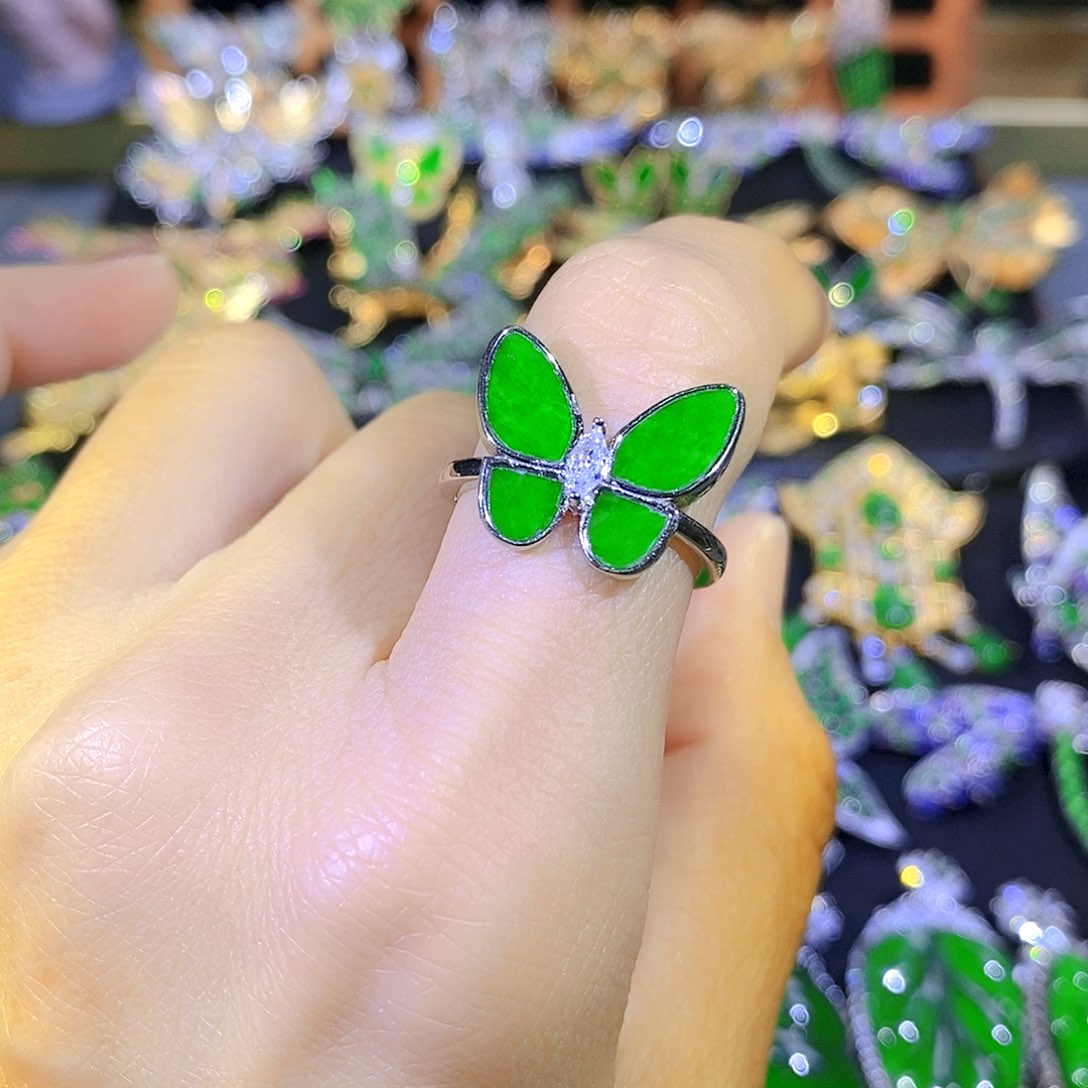 吊坠(不含链)银S925镶嵌翡翠