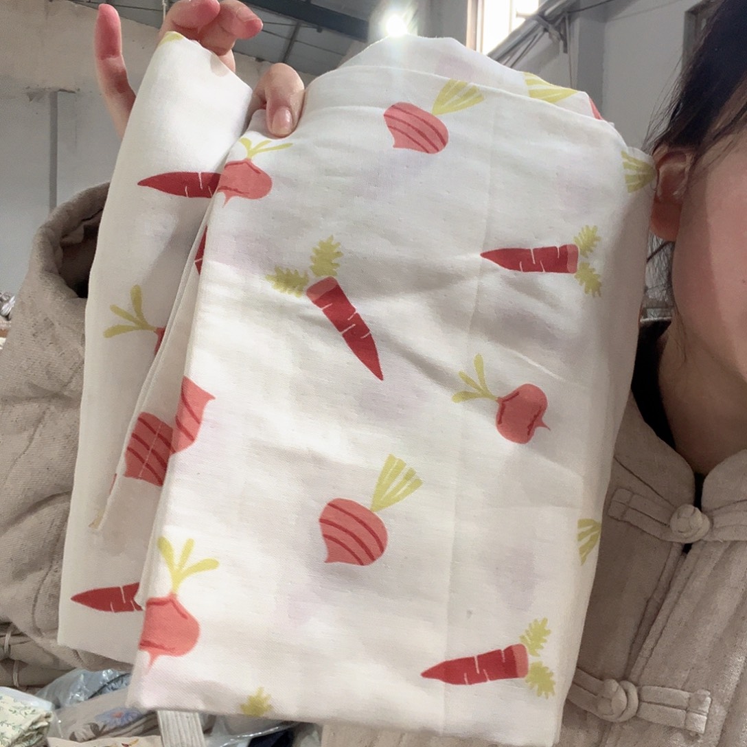 棉棉胡萝卜双层纱床单150/200