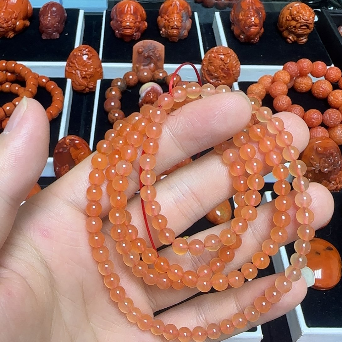 南红玛瑙未镶嵌手链