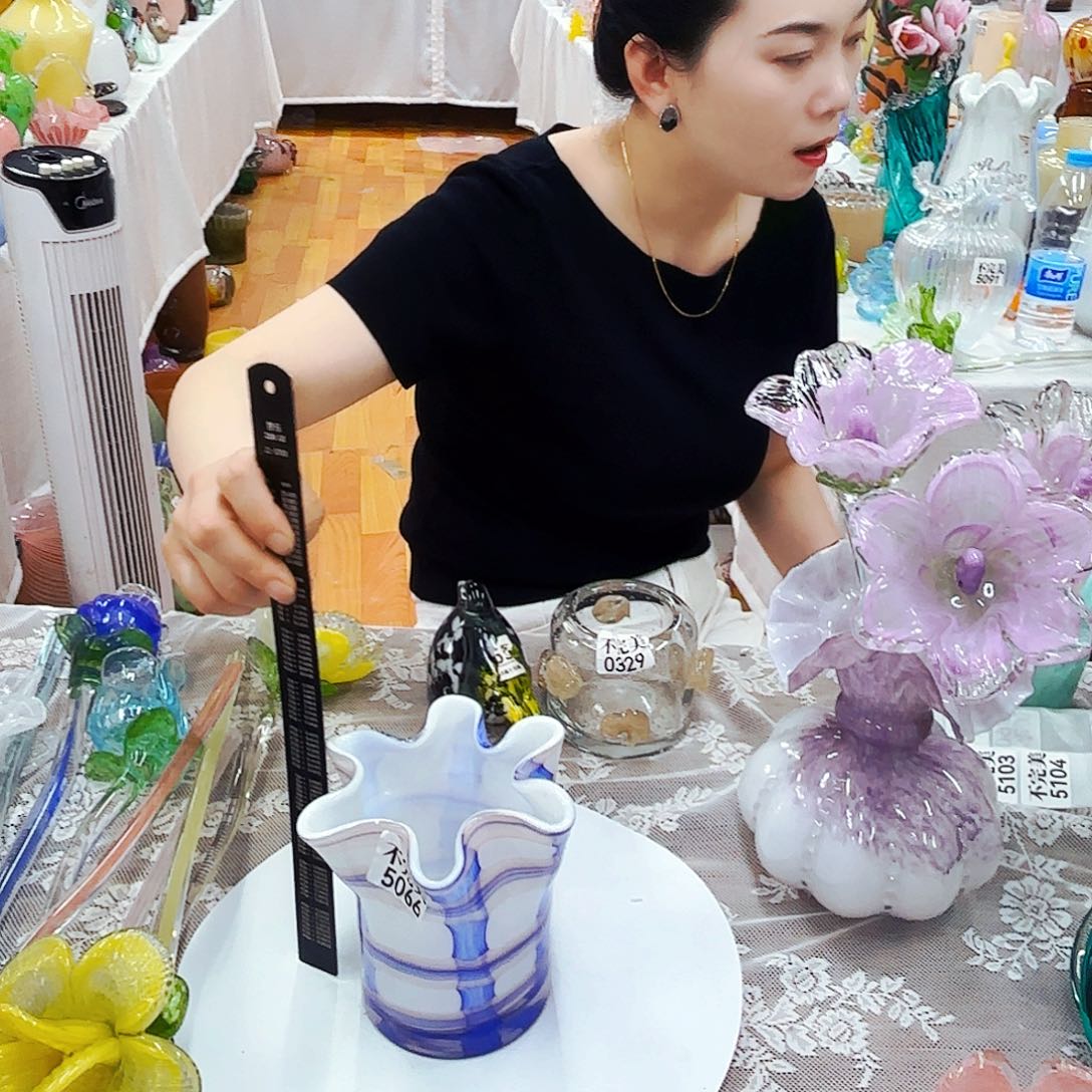 琉璃花瓶摆件不完美5066