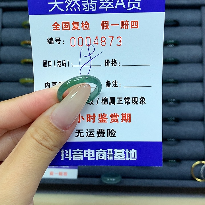 翡翠戒指未镶嵌     4873