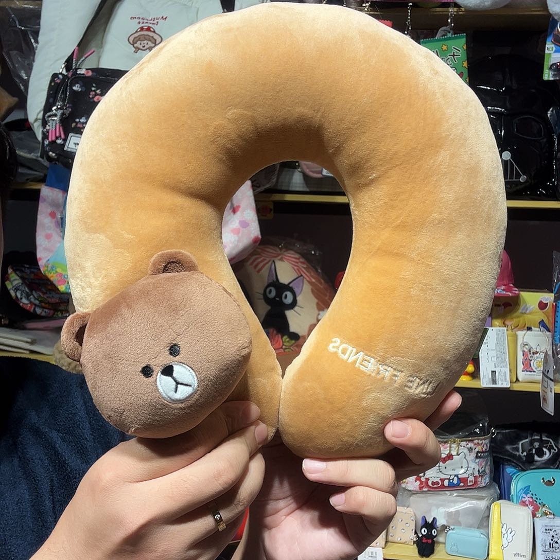 织物布朗熊颈枕可爱