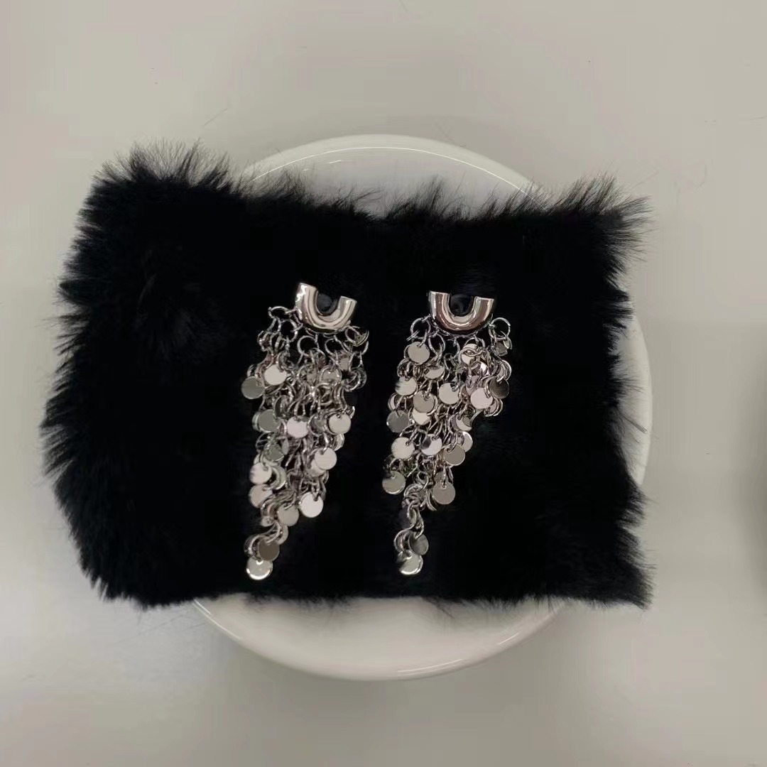 合金耳饰 2322 Hello mina 流苏两色御姐贵气耳饰女