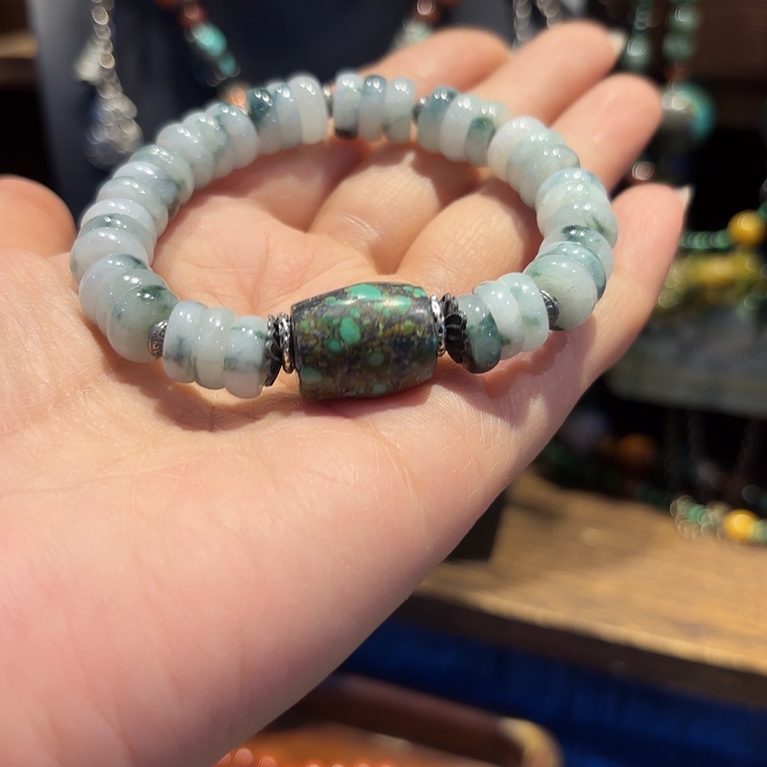 未镶嵌翡翠手链原创