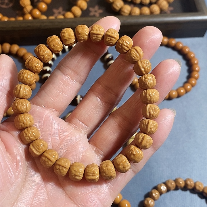 手串猴头核桃0.9尺寸猴头雕刻蛤蟆头