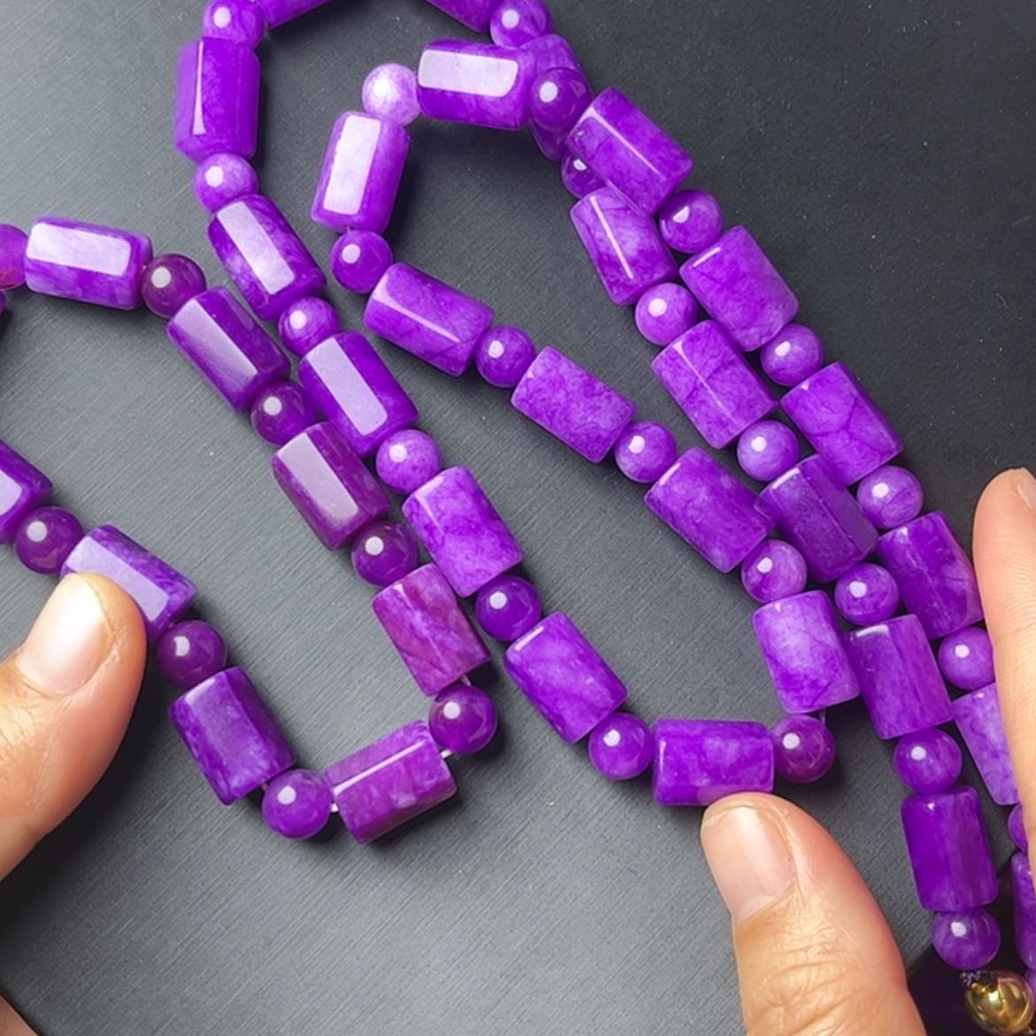 【闪购商品】琉璃颈饰舒具石老坑116一套项链手串八灵柱卡10