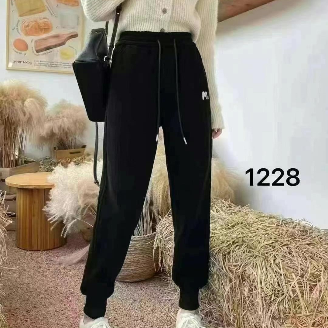 （直播间扣号为准非主图款）秋冬加绒高腰宽松束脚休闲运动裤39，9