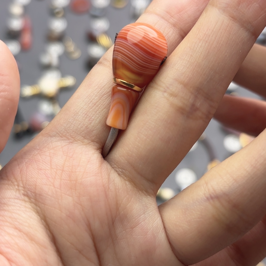 玛瑙/玉髓未镶嵌文玩配饰适配8-11mm的串