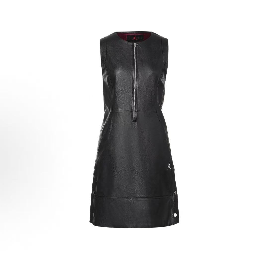 NIKE/耐克领口拉链休闲A字修身无袖连衣裙 女款 黑色DC4824-010