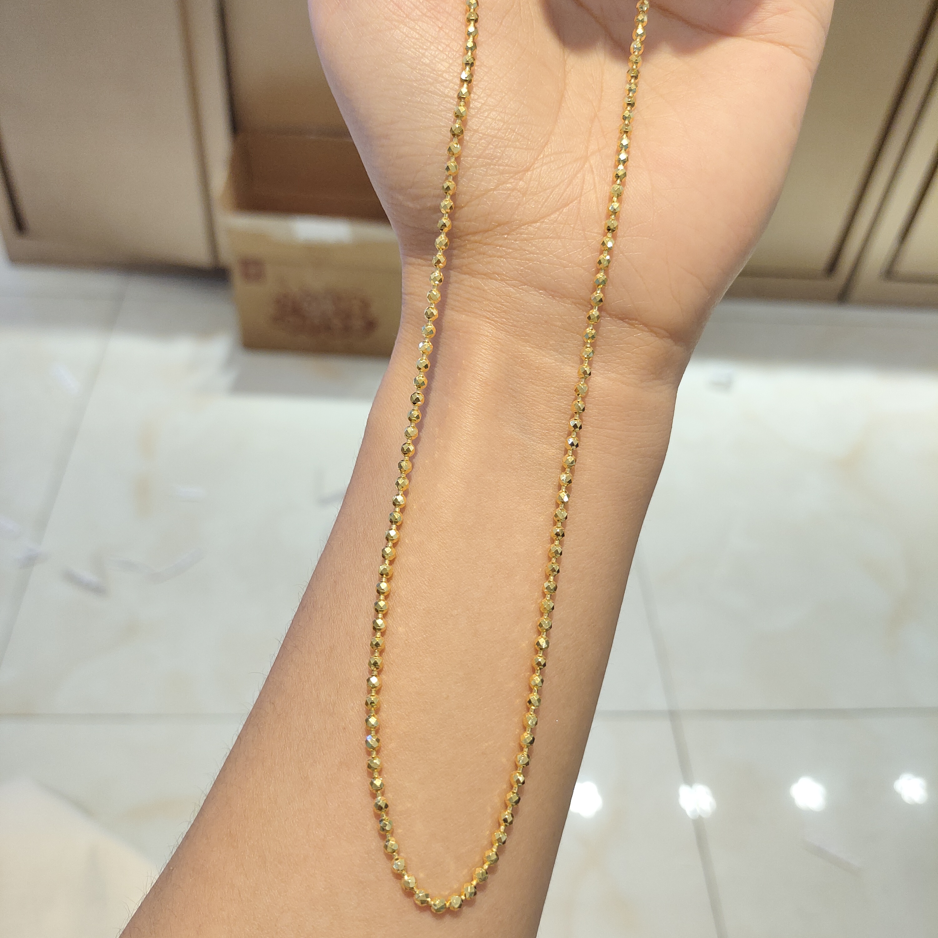 3-XL【秀秀专享】足金999 通体足金蹦迪项链NN