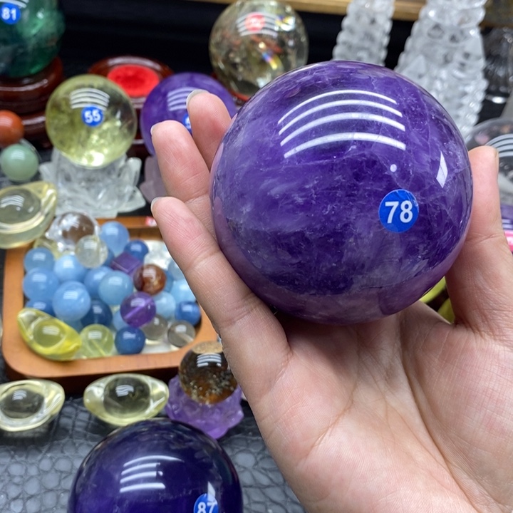 長***興石材天然紫水晶球