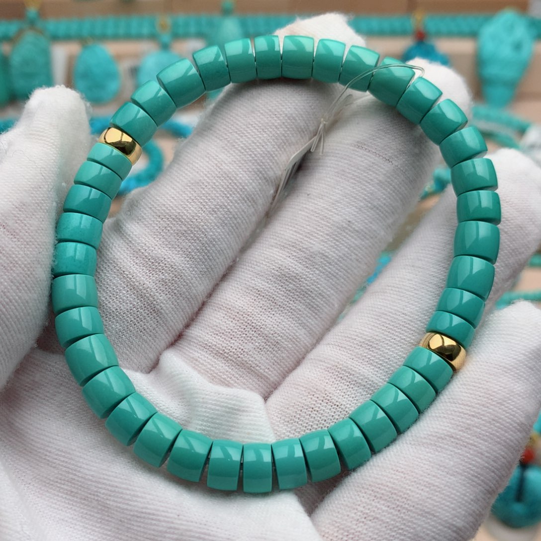 绿松石未镶嵌珠宝奇石6.5mm