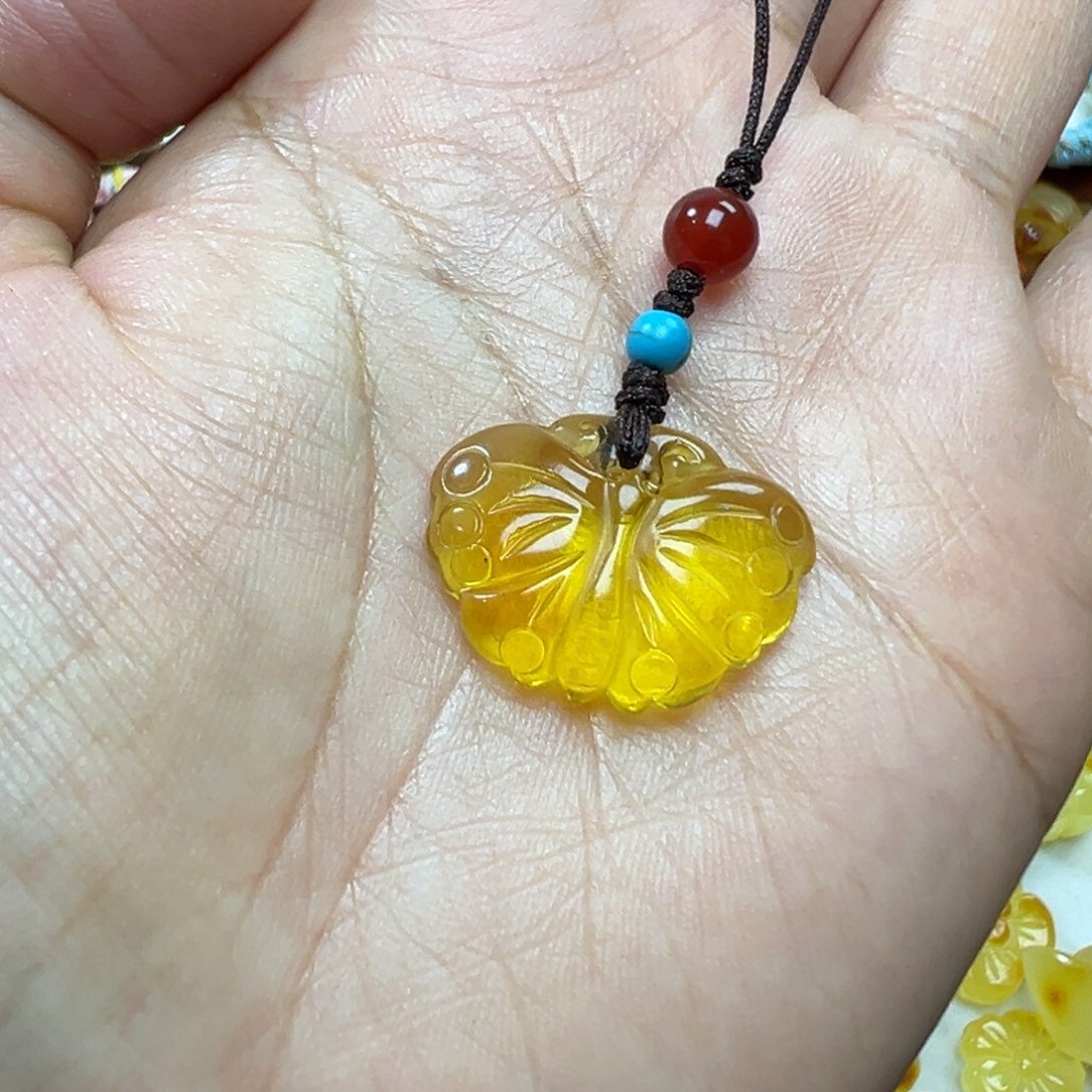 琥珀吊坠(不含链)未镶嵌