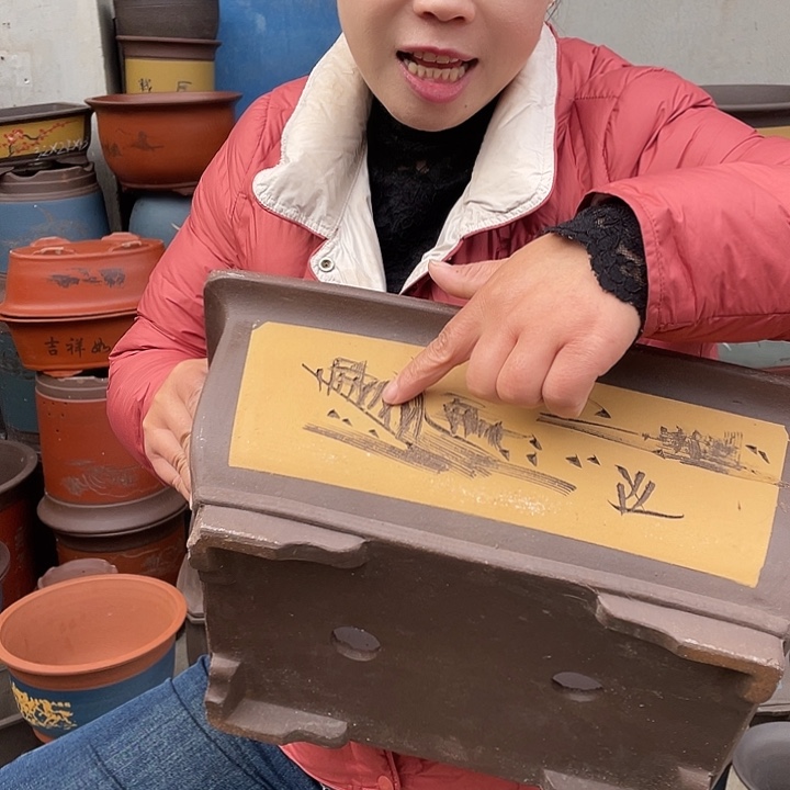 40黄马槽花盆紫砂花盆紫砂