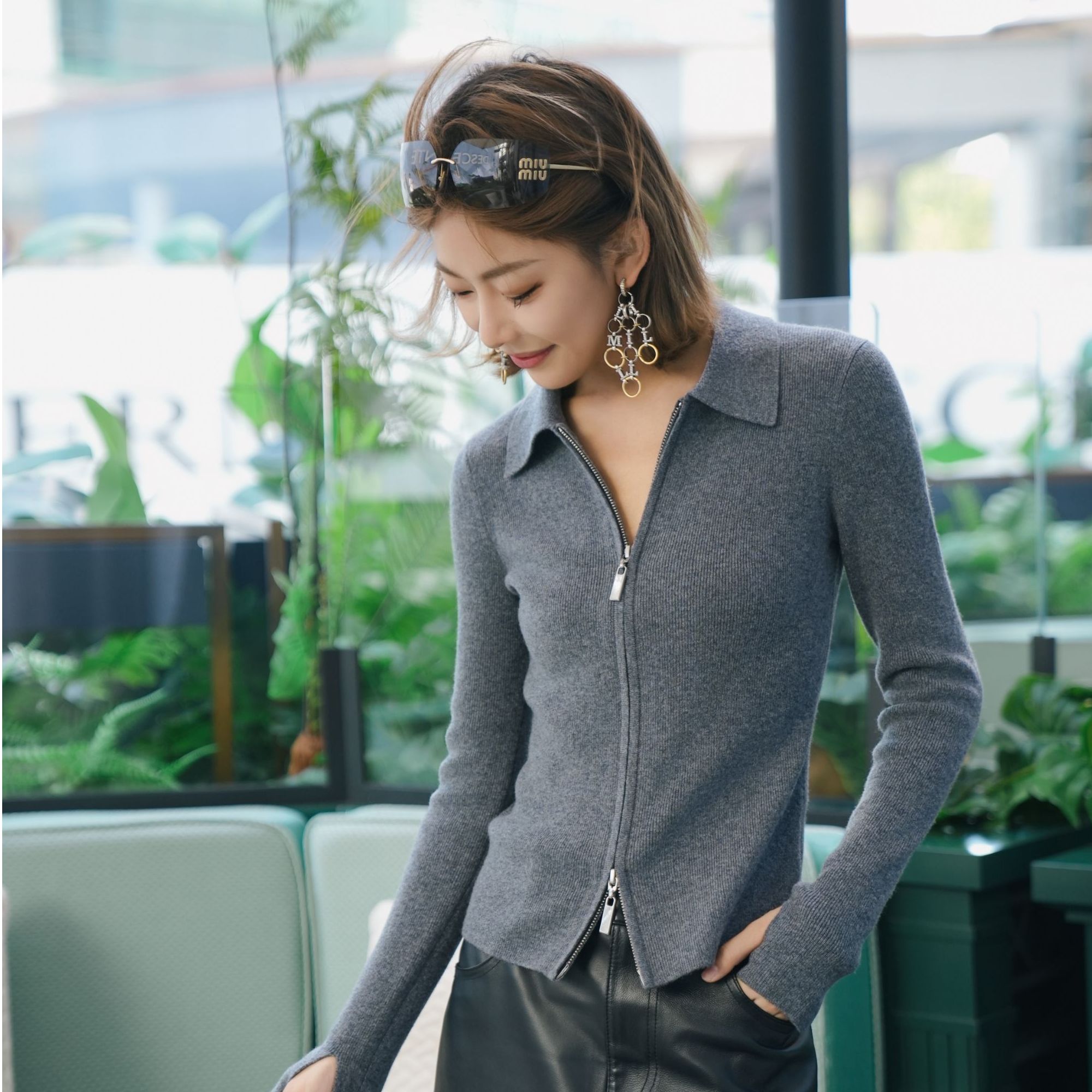 limil/丽米儿新款高级感时尚气质质感针织外套948009