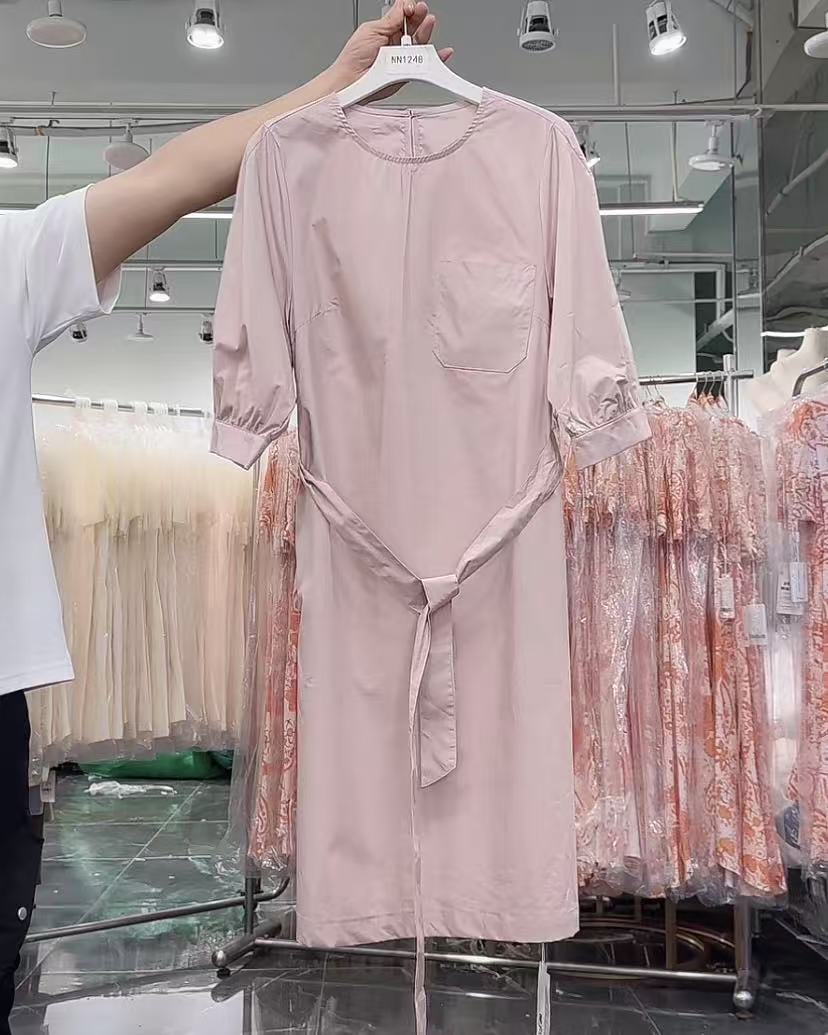 【杭州-意法】NN1248-时尚女装设计感新款连衣裙法式收腰气质显瘦