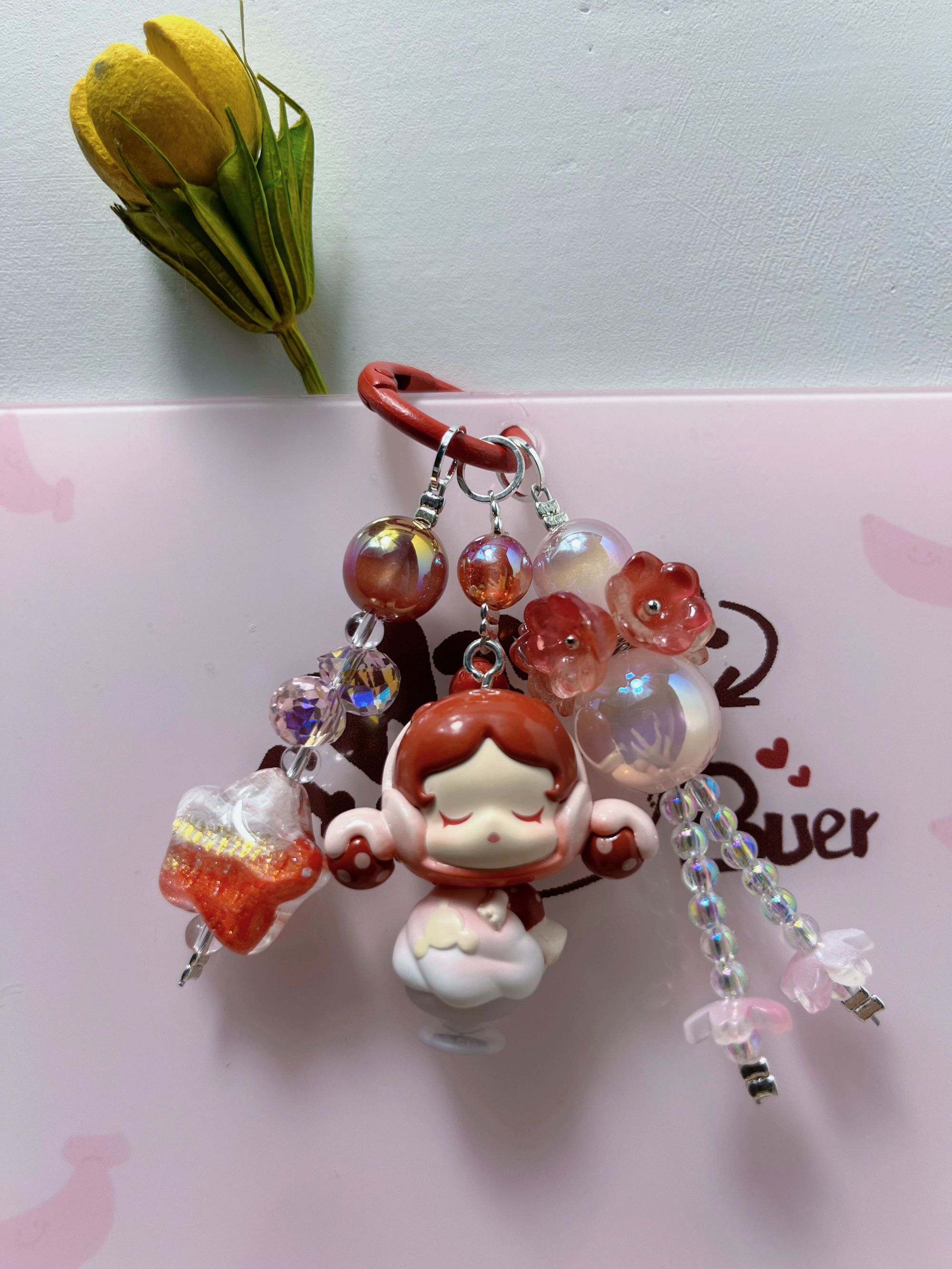DIY萌粒手机链钥匙扣饰品（手工制作、默认官瑕）