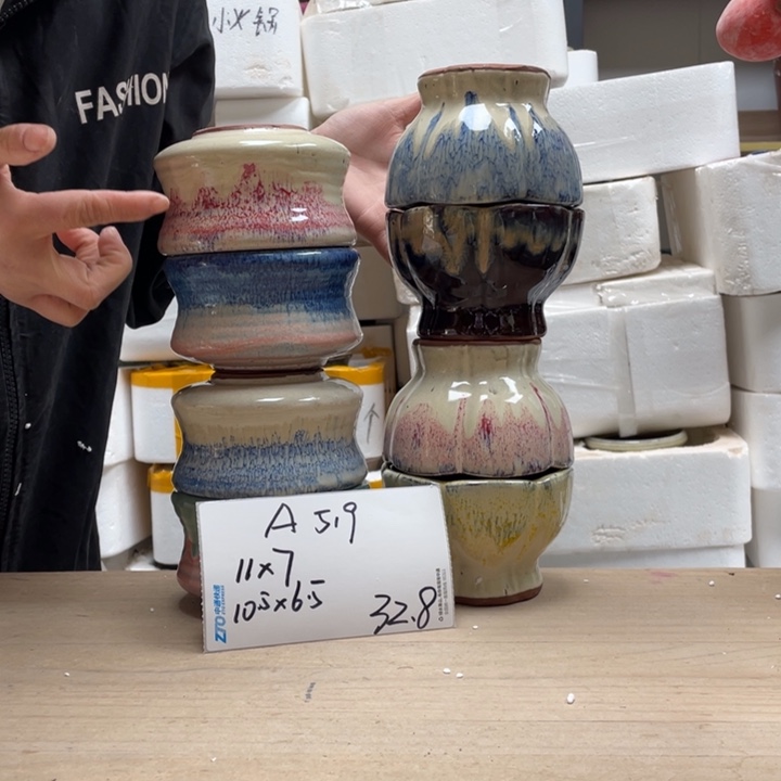粗陶多肉花盆微瑕519