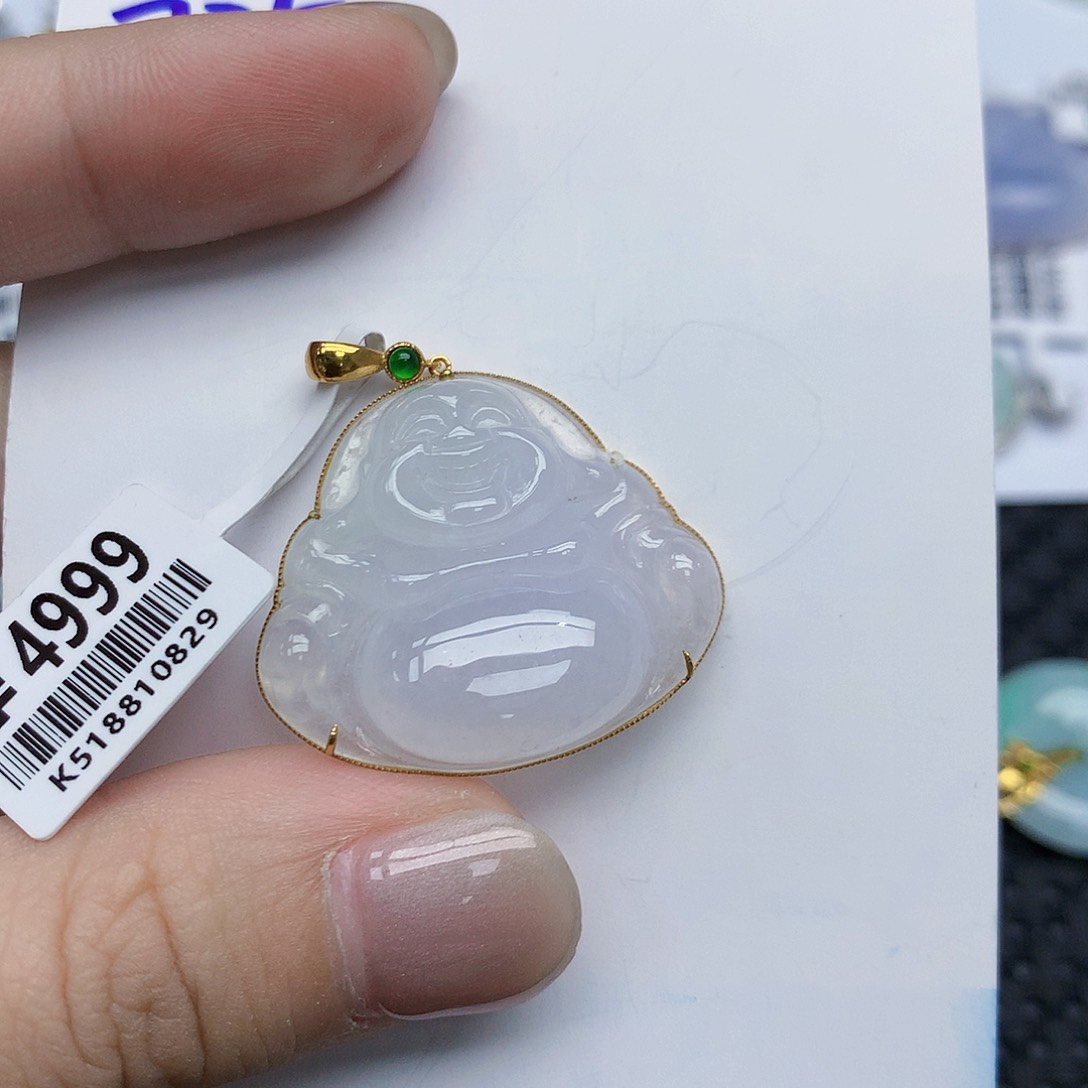 【闪购商品】翡翠颈饰18K金镶嵌1111111111