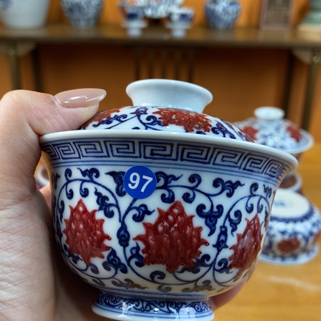 手绘现代茶具非古董