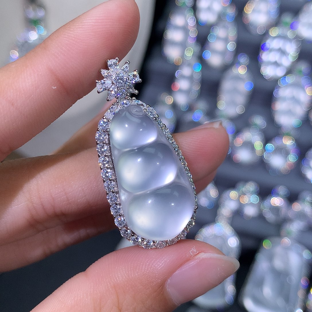 石英质玉颈饰银S925镶嵌33