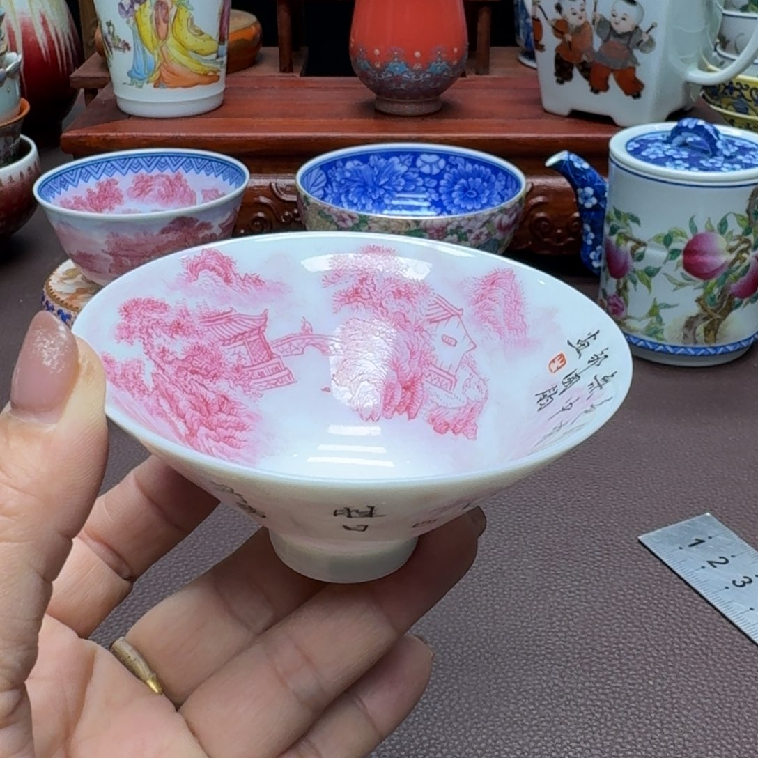 瓷片景德镇仿古手工制作精品展示