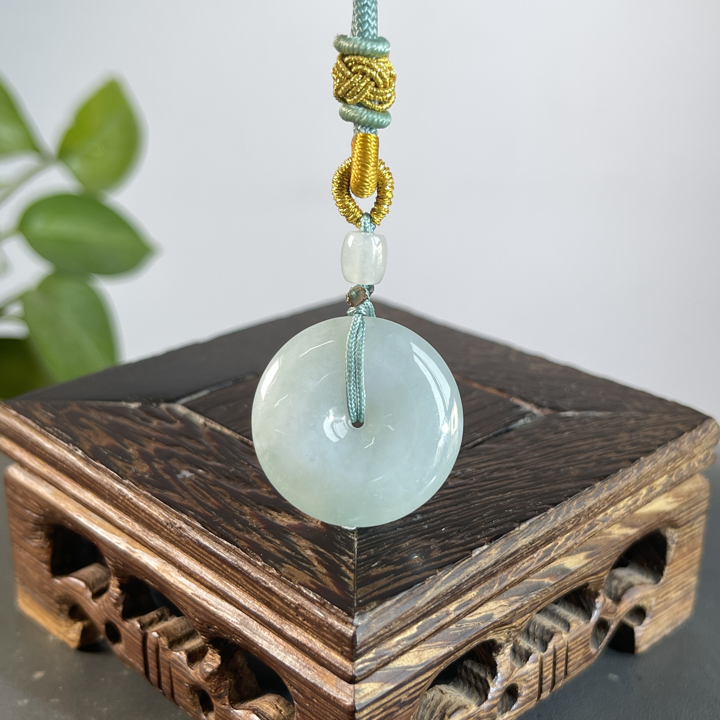 JSB30-61 天然缅甸翡翠A货 平安扣  