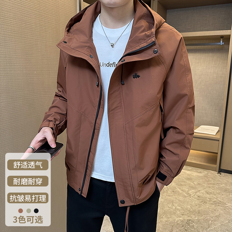 TUCANO/啄木鳥秋季新款连帽夹克男士户外潮流宽松耐磨冲锋衣外套
