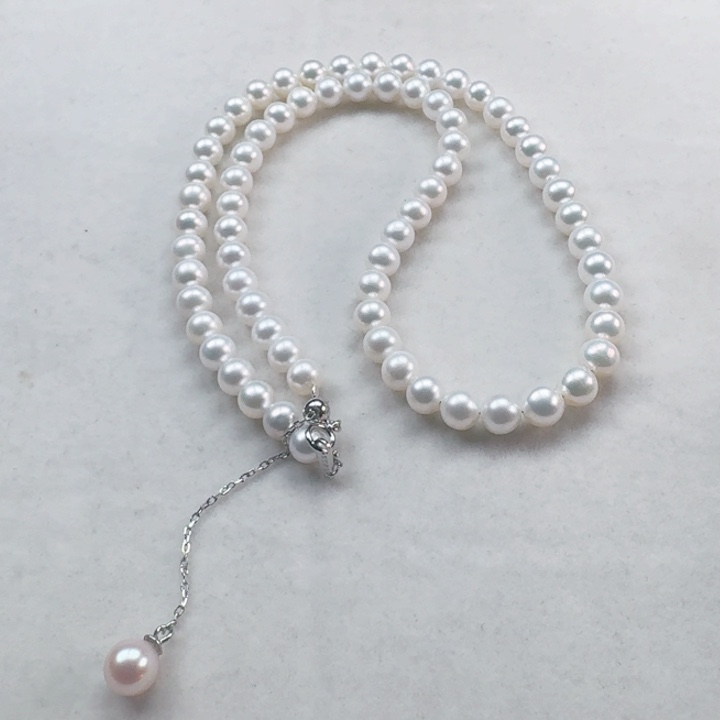 淡水珍珠项链带扣头定制未镶嵌