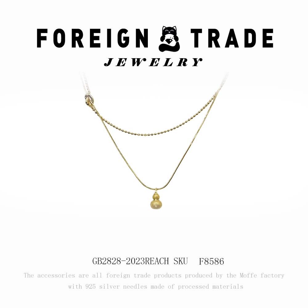 AETEEY 铜合金项链 设计师款福禄缠绕项链~F8586