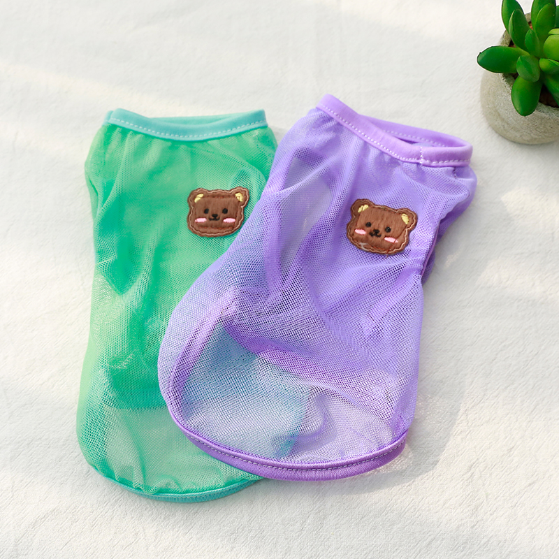 宠物衣服夏季猫狗薄款透气网纱背心防晒狗狗防掉毛舒适衣服弹力