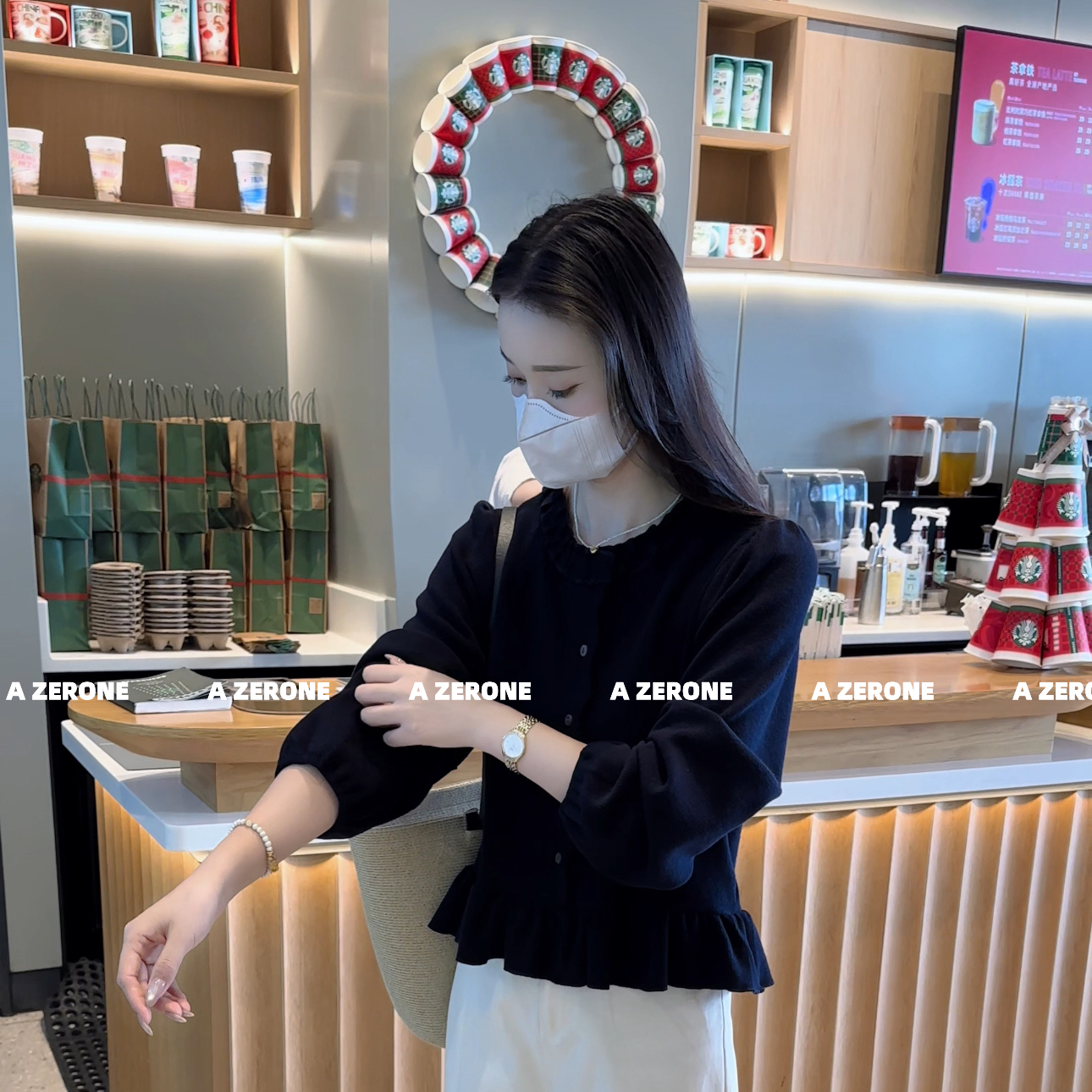  BK 加厚保暖2025新款拼接设计感时尚百搭显瘦上衣小众