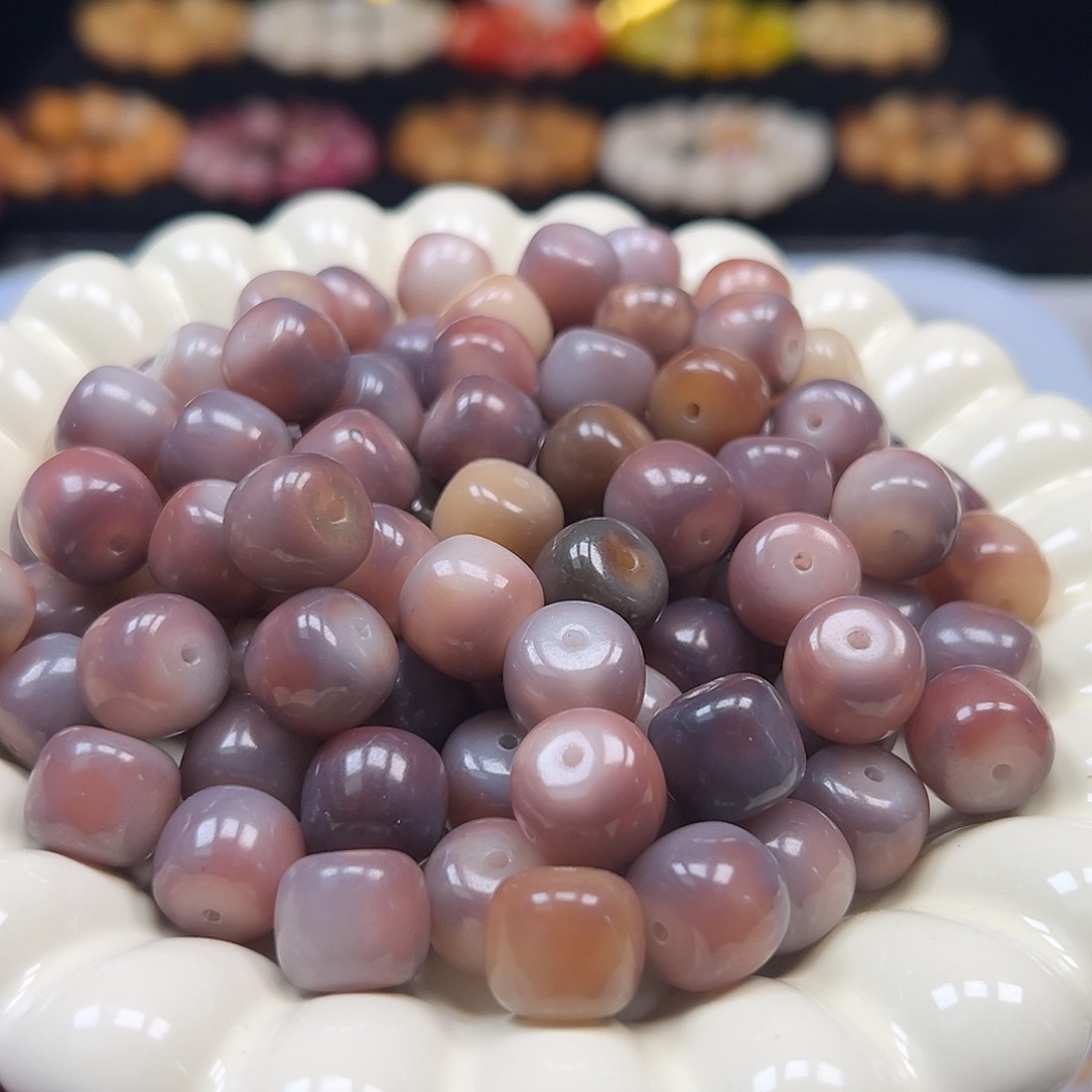 手串菩提根/象牙果卡13非料紫精灵直桶50颗