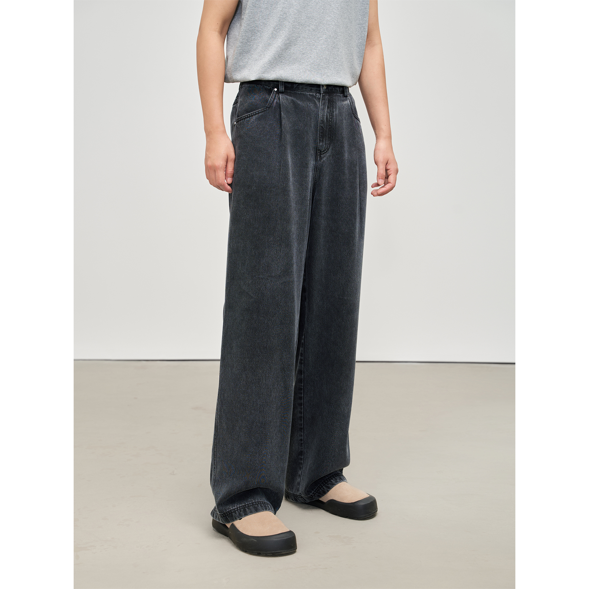 knighttom【长短款】轻薄凉感显瘦显高中性小个子牛仔洗水长裤5180