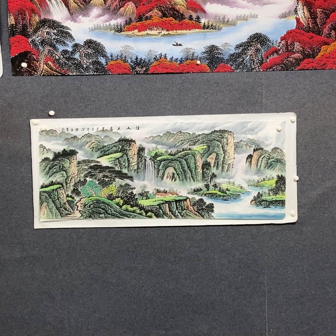 国画小六尺山水一副