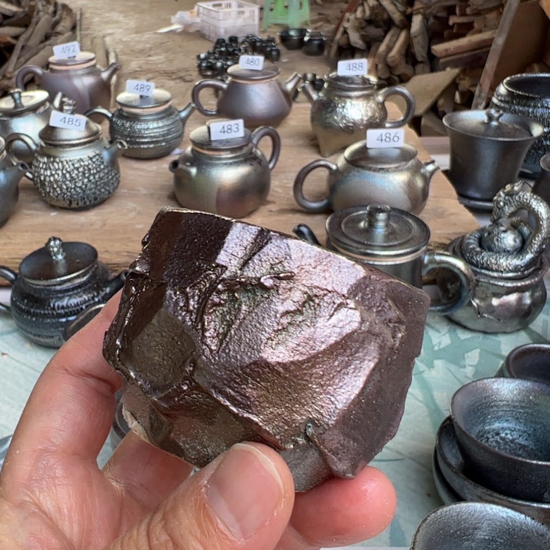 壶谓**忧建水紫陶紫泥柴烧杯