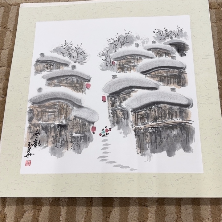 国画花鸟的翅膀和羽毛的