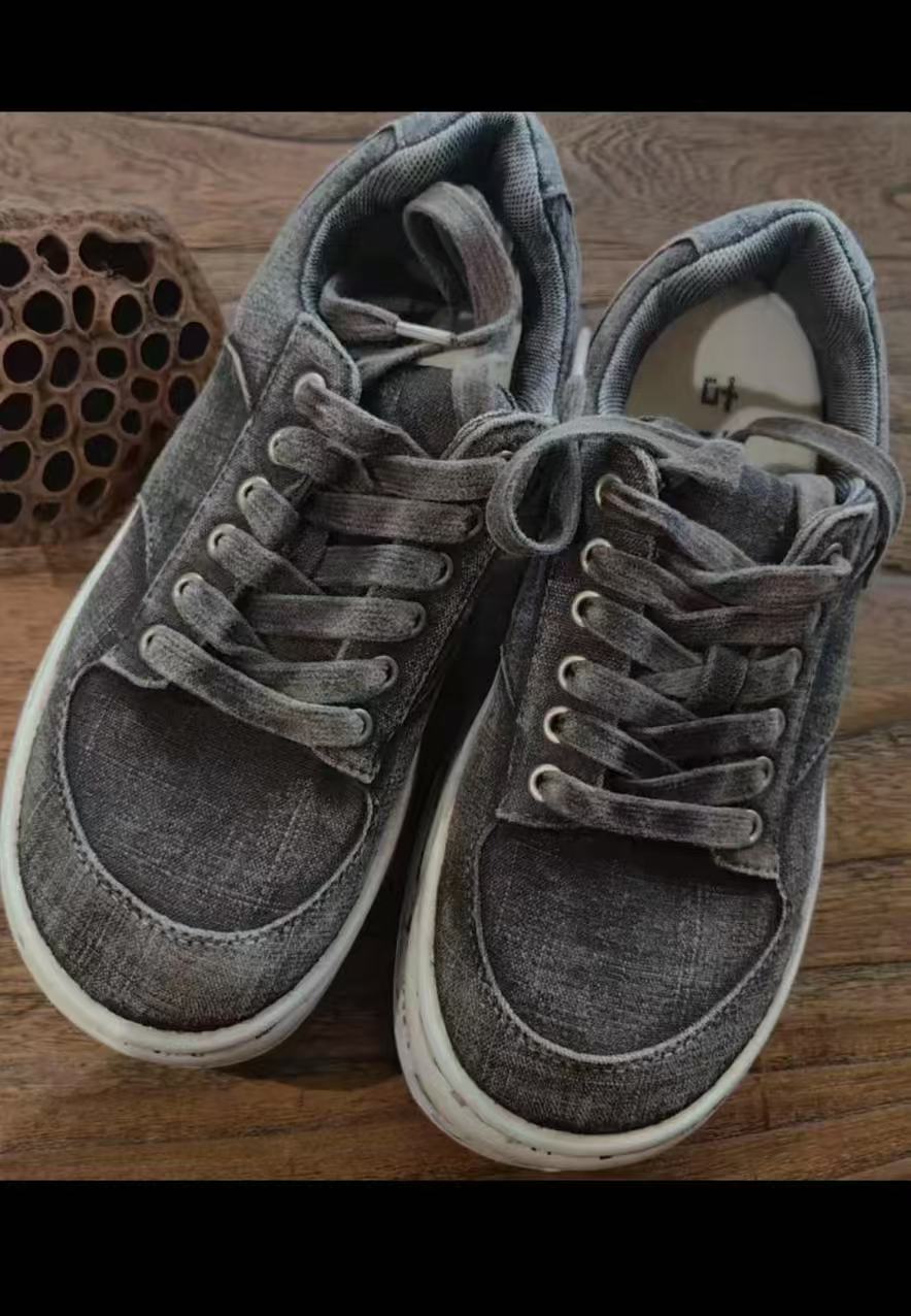 无相布衣分享古古麦厚底植物染脏脏鞋正码正拍鞋子休闲鞋清仓