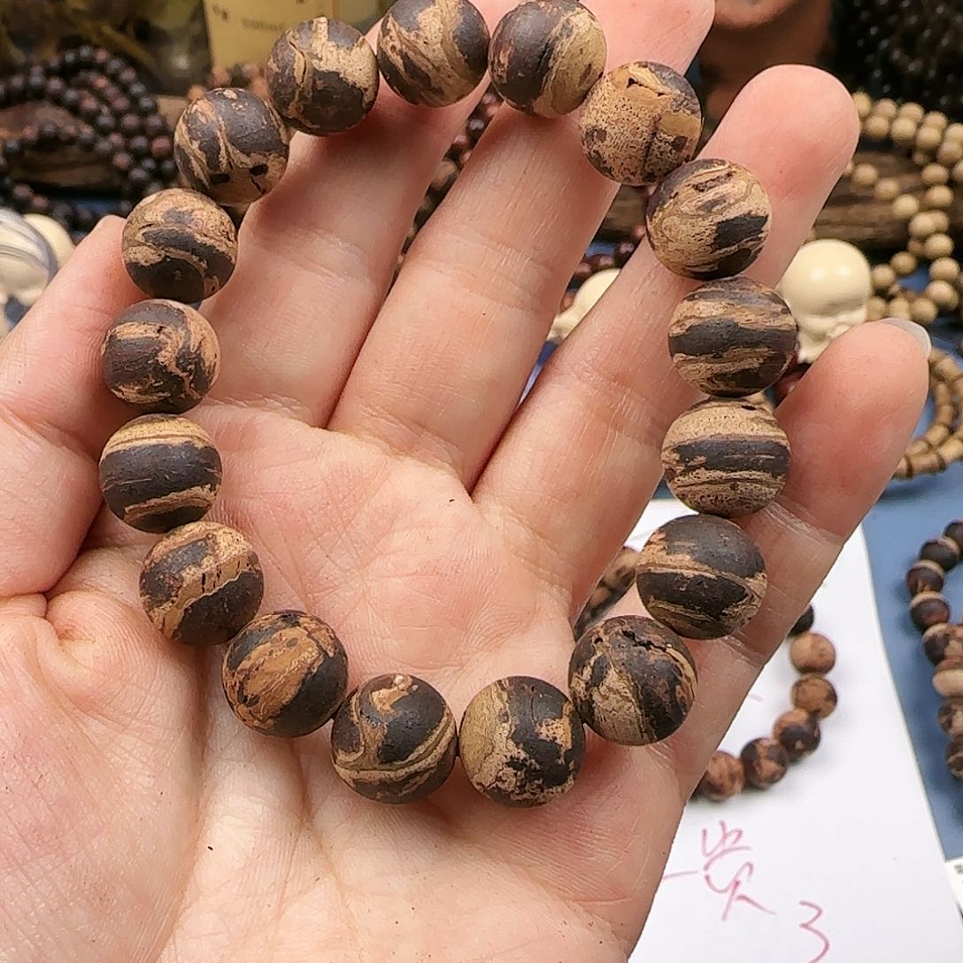 降真香手串/手链1.2无胶麒麟爆甲单圈