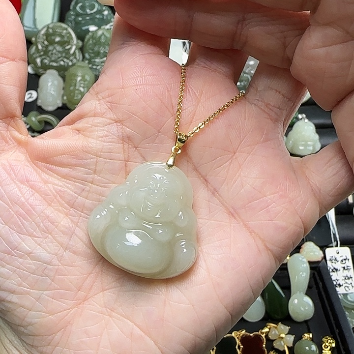 颈饰银S925镶嵌和田玉H*