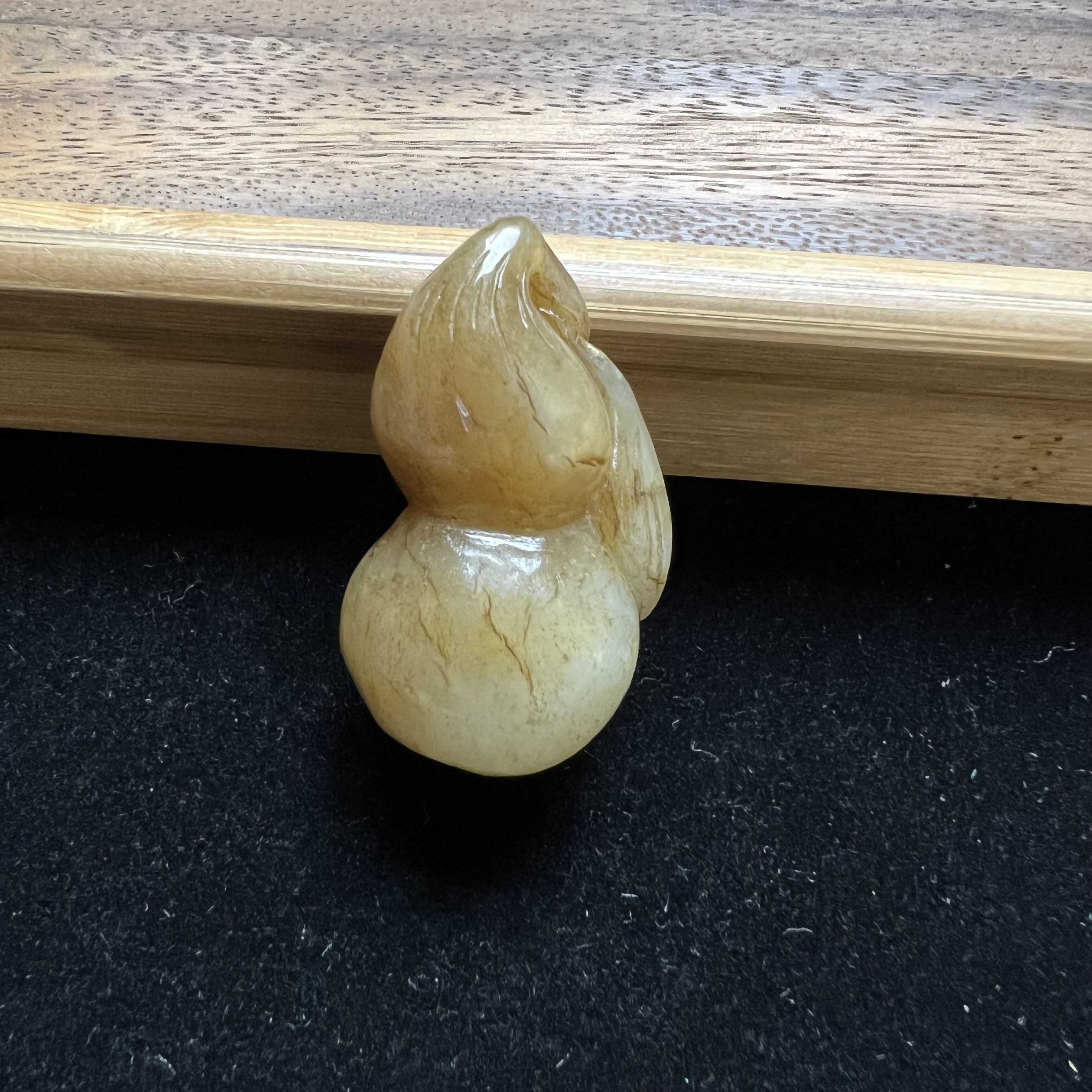 清代和田玉雕件福禄双全题材北京大展文物商店3011
