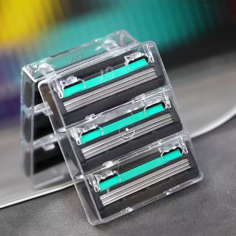 3层超薄刮胡刀片手动剃须刀 男士三层刮胡子刀老式刮脸刀通用双层