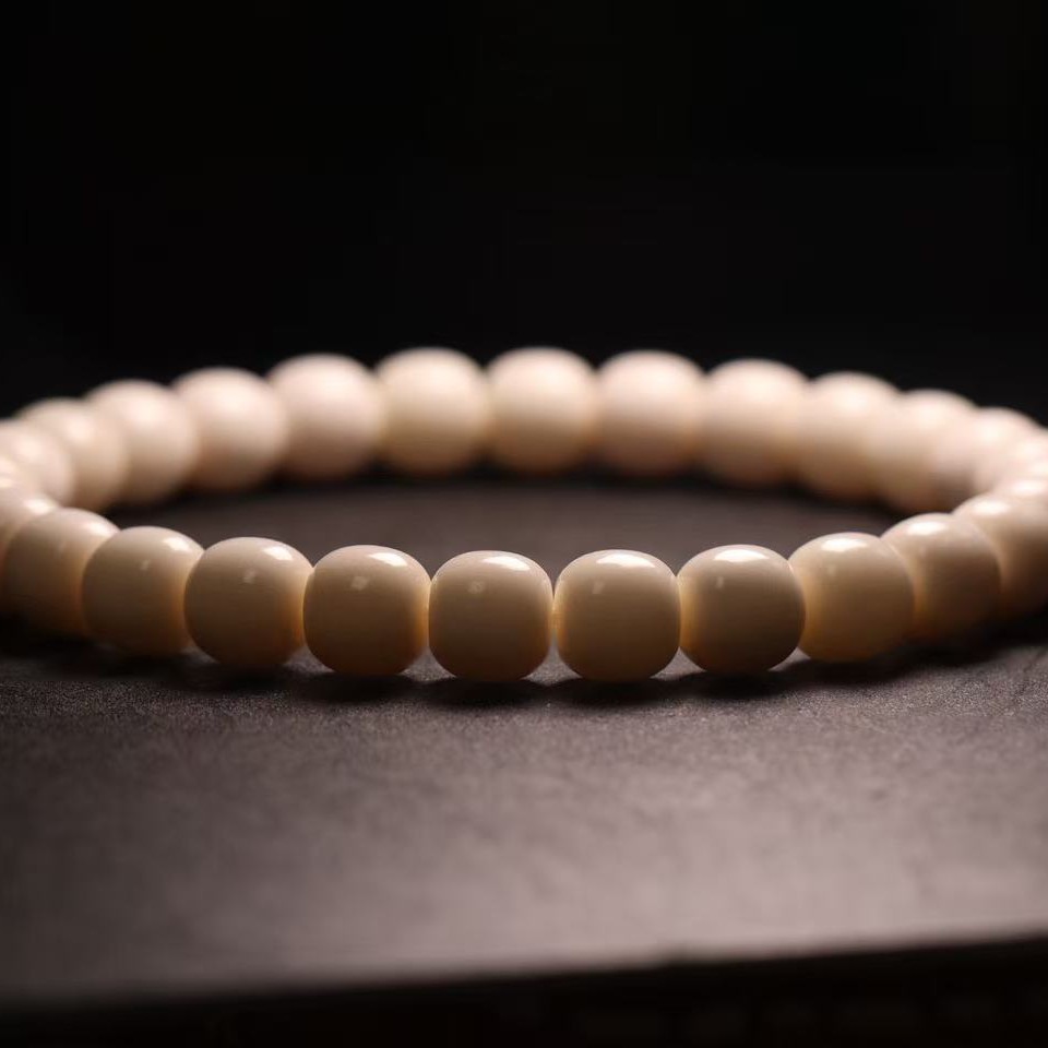 脸哥文玩-超精工归圆驼骨老型手串7+mm