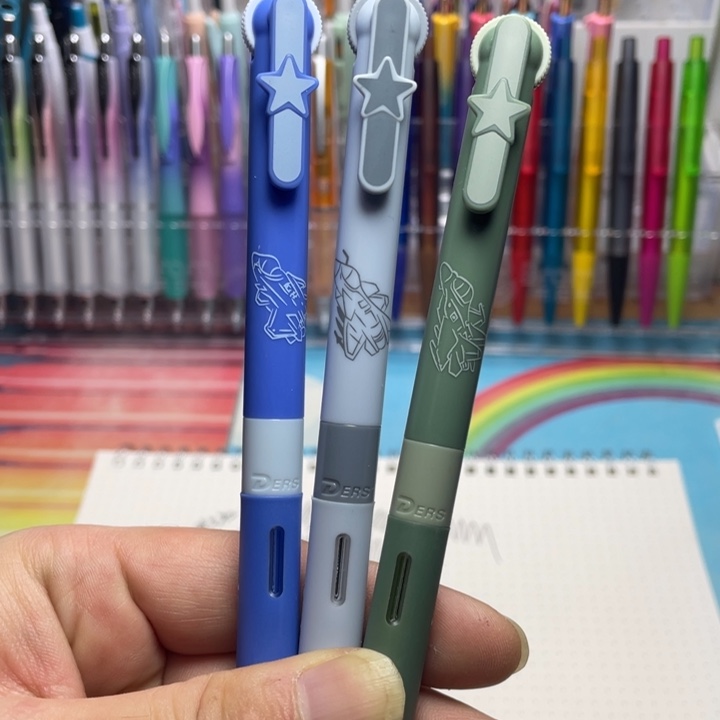 德尔施蓝天卫士齿轮笔3支