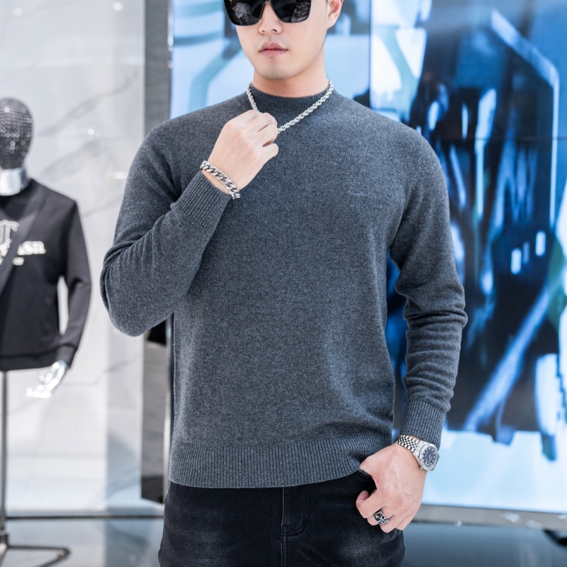 男女同款高端轻奢休闲总裁风羊毛羊绒毛衣 BEW1220