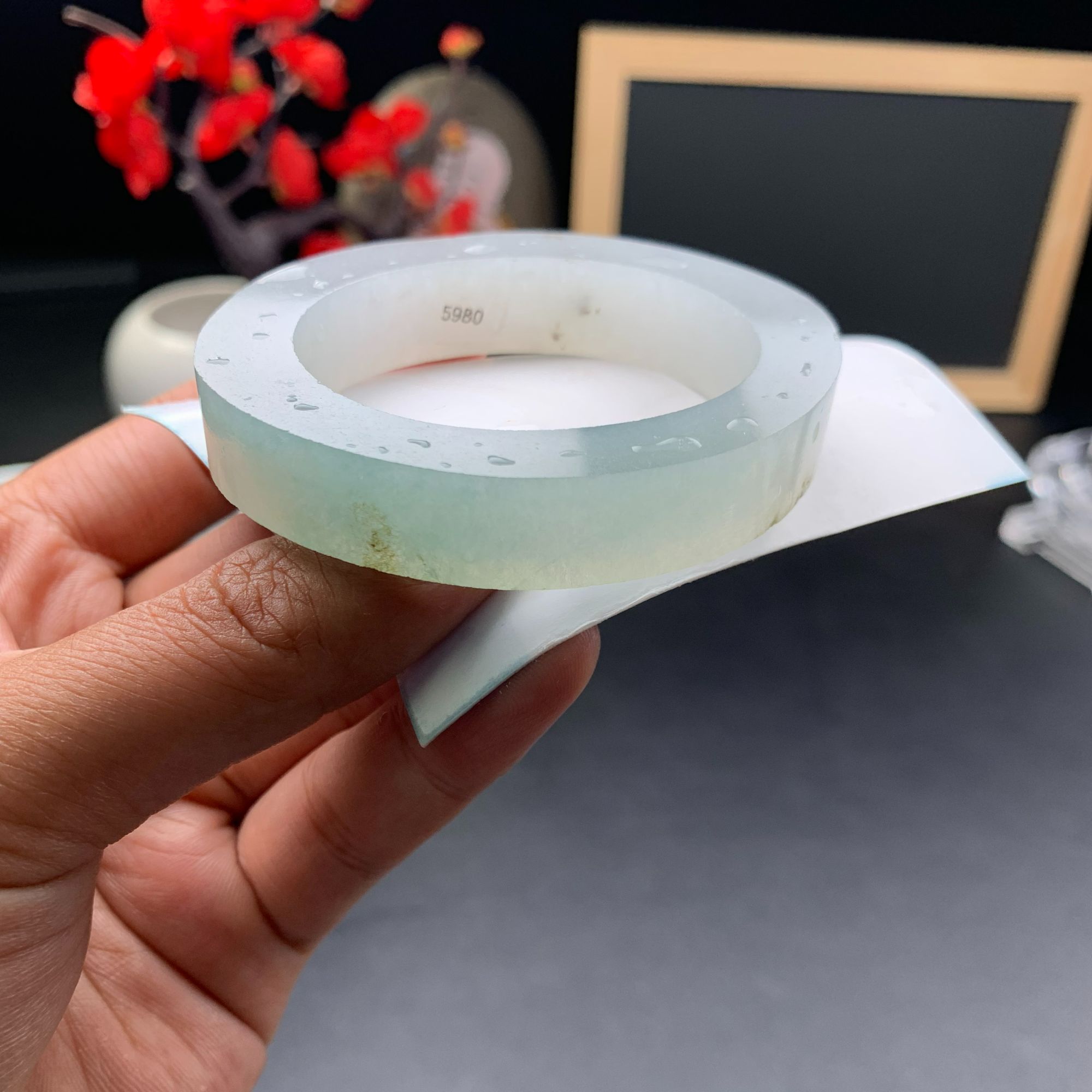 《钞钞翡翠定制》天然A货翡翠手镯毛坯定制手镯（私拍不发货）