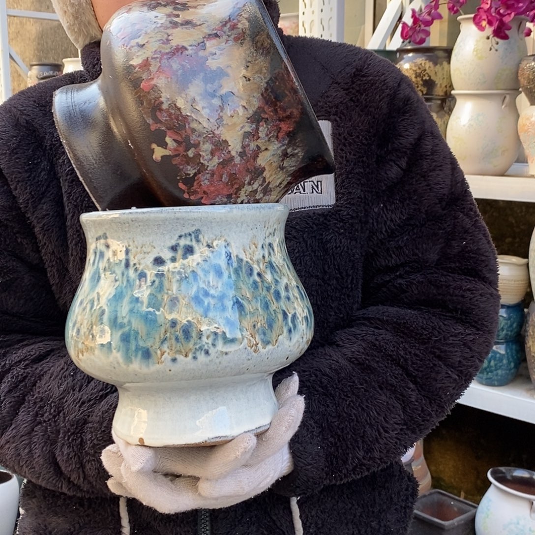 紫砂花盆口18高18福利俩个