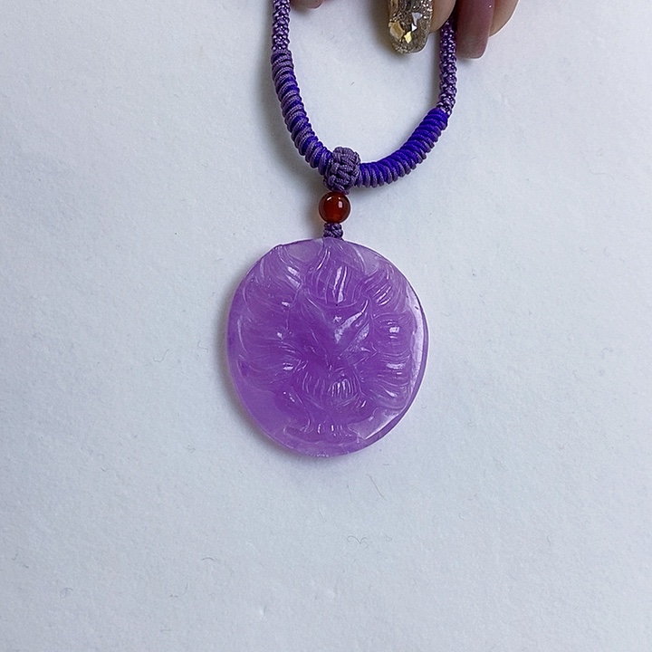 锂辉石紫锂辉高冰收藏级顶配凤九吊坠未镶嵌