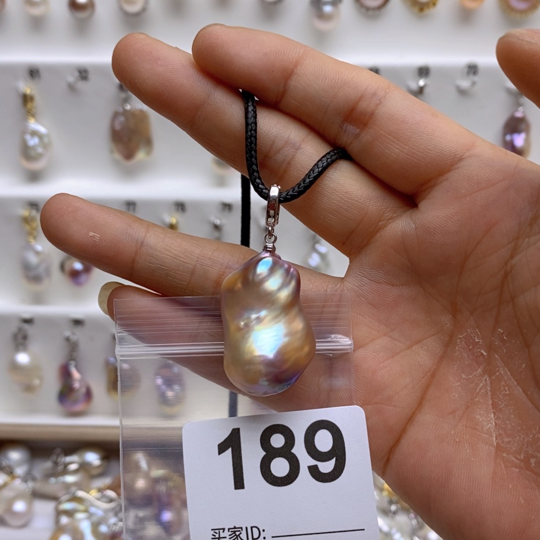 淡水珍珠颈饰银S925镶嵌189